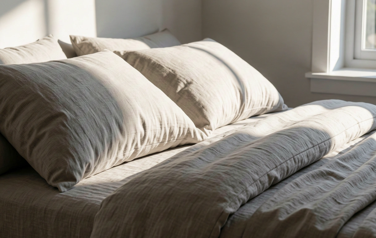 Texture de lin et lumière lunaire