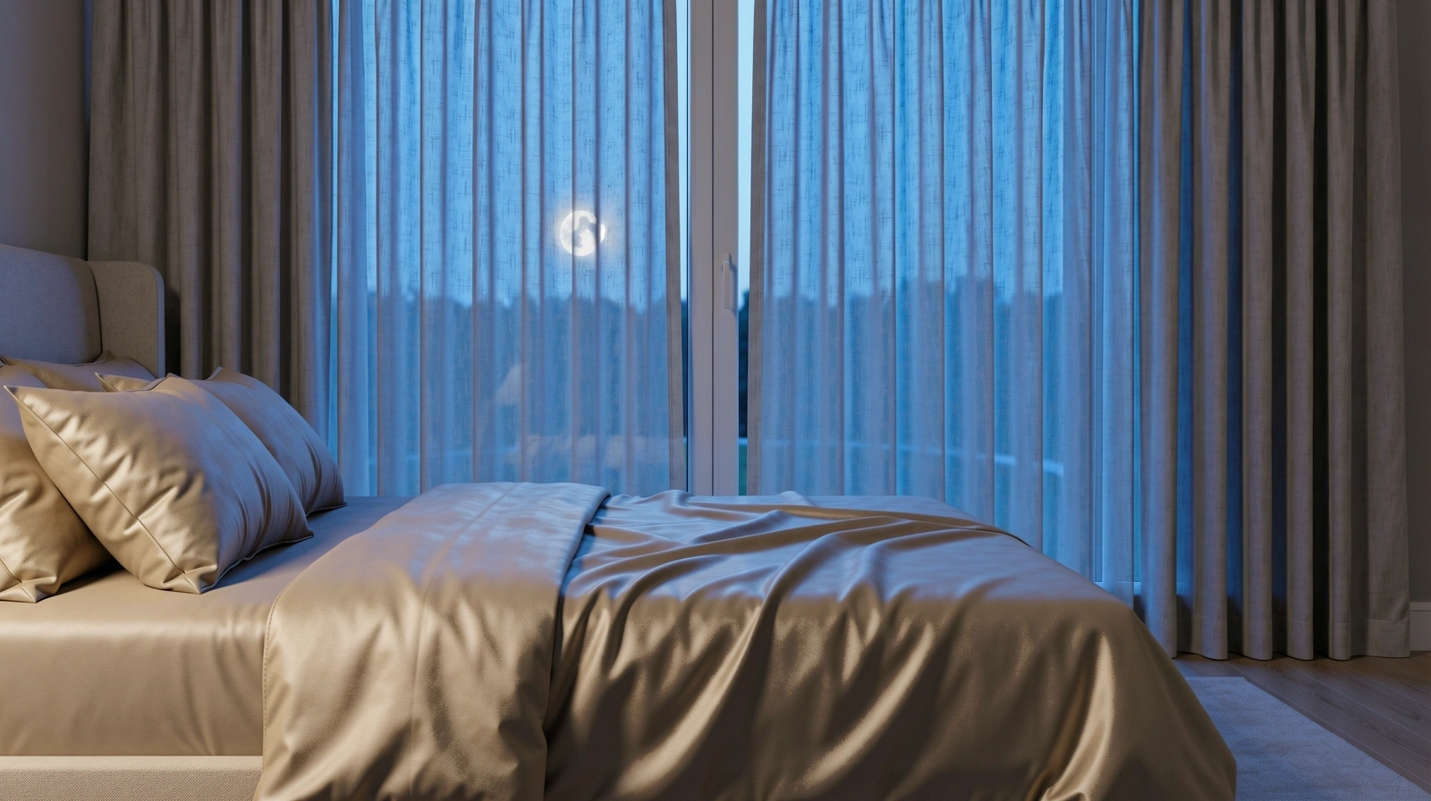 Ambiance nocturne apaisante et sereine